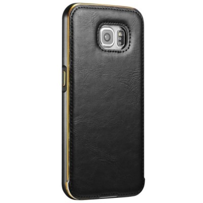 Samsung Galaxy S6 G920F Luxury rėmelis (kraštų apvadas, bamperis), dėklas - juodas / Priedai.lt