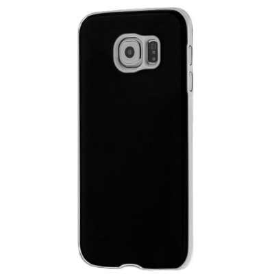 Slim Leather Samsung Galaxy S6 G920F juodas odinis dėklas - nugarėlė / Priedai.lt