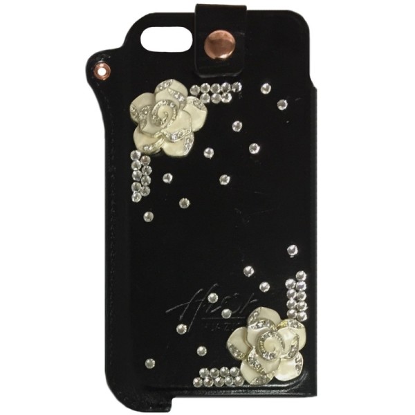 Fashion Leather įmautė - juoda (iPhone 5 / 5S / SE 2016)