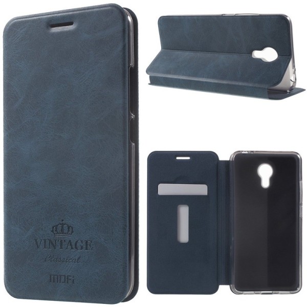 „Mofi“ Vintage atverčiamas dėklas - mėlynas (m3 note)