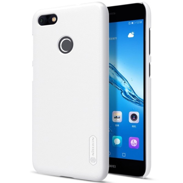 „Nillkin“ Frosted Shield dėklas - baltas + apsauginė ekrano plėvelė (P9 Lite Mini)