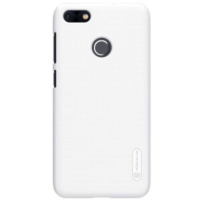 Nillkin Frosted Shield Huawei P9 Lite Mini (Y6 Pro 2017) baltas plastikinis dėklas + apsauginė ekrano plėvelė / Priedai.lt