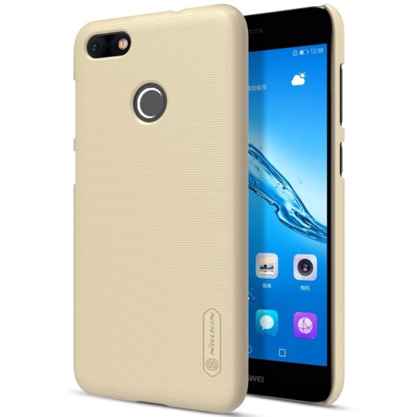 „Nillkin“ Frosted Shield dėklas - auksinis + apsauginė ekrano plėvelė (P9 Lite Mini)
