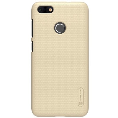 Nillkin Frosted Shield Huawei P9 Lite Mini (Y6 Pro 2017) auksinis plastikinis dėklas + apsauginė ekrano plėvelė / Priedai.lt