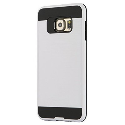 Sustiprintos apsaugos Samsung Galaxy S6 G920 baltas kieto silikono (TPU) ir plastiko dėklas / Priedai.lt
