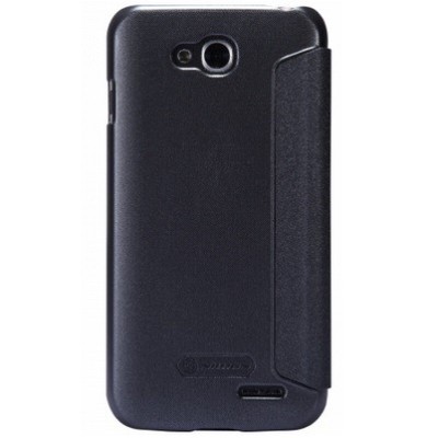 LG L90 (D410) pilkas odinis atverčiamas Nillkin Sparkle dėklas / Priedai.lt