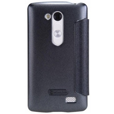 LG L Bello (D331, D335) pilkas odinis atverčiamas Nillkin Sparkle dėklas / Priedai.lt