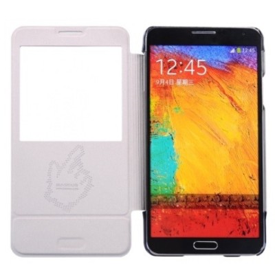 Samsung Galaxy Note 3 Baseus Folio atverčiamas juodas dėklas / Priedai.lt