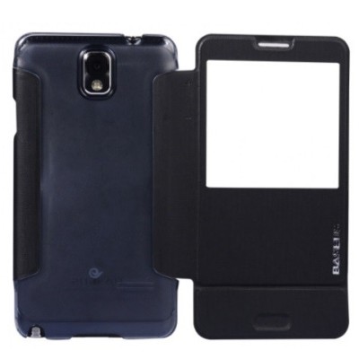 Samsung Galaxy Note 3 Baseus Folio atverčiamas juodas dėklas / Priedai.lt