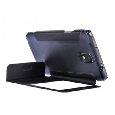 Samsung Galaxy Note 3 Baseus Folio atverčiamas juodas dėklas / Priedai.lt