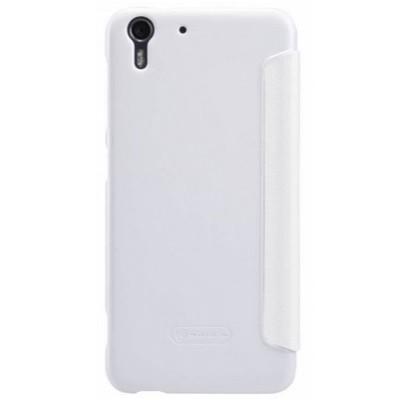 Nillkin Sparkle HTC Desire EYE baltas odinis atverčiamas dėklas / Priedai.lt
