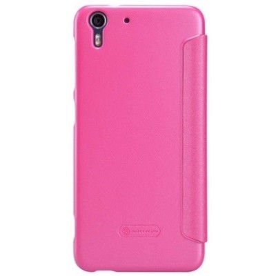 Nillkin Sparkle HTC Desire EYE rožinis odinis atverčiamas dėklas / Priedai.lt