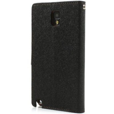 „Mercury“ Fancy Samsung Galaxy Note 3 (N9005, N9002, N9000) juodas odinis dėklas / Priedai.lt