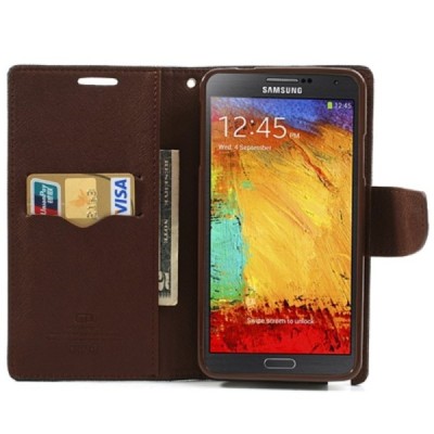 „Mercury“ Fancy Samsung Galaxy Note 3 (N9005, N9002, N9000) juodas odinis dėklas / Priedai.lt