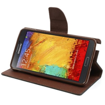 „Mercury“ Fancy Samsung Galaxy Note 3 (N9005, N9002, N9000) juodas odinis dėklas / Priedai.lt