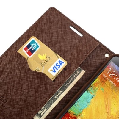 „Mercury“ Fancy Samsung Galaxy Note 3 (N9005, N9002, N9000) juodas odinis dėklas / Priedai.lt