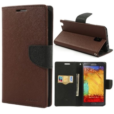 „Mercury“ Fancy Samsung Galaxy Note 3 (N9005, N9002, N9000) rudas odinis dėklas / Priedai.lt