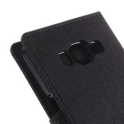 „Mercury“ Fancy Samsung Galaxy A5 (A500F) juodas odinis dėklas / Priedai.lt
