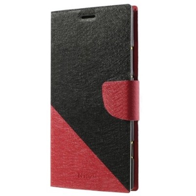 „Double“ serijos Nokia Lumia 1520 juodas, raudonas odinis atverčiamas dėklas / Priedai.lt
