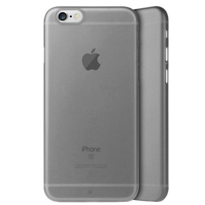 Ploniausias pasaulyje Baseus plastikinis skaidrus Apple iPhone 6s Plus pilkas dėklas - nugarėlė / Priedai.lt