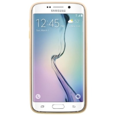 Samsung Galaxy S6 Edge (G925) Luphie plastikinis dėklas su metalo rėmais - auksinis / Priedai.lt