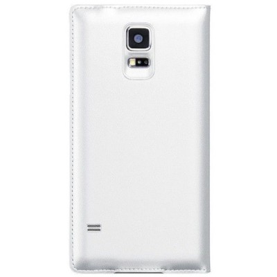 Samsung Galaxy S5 (G900, G903) baltas odinis atverčiamas „View Window“ dėklas su langeliu / Priedai.lt
