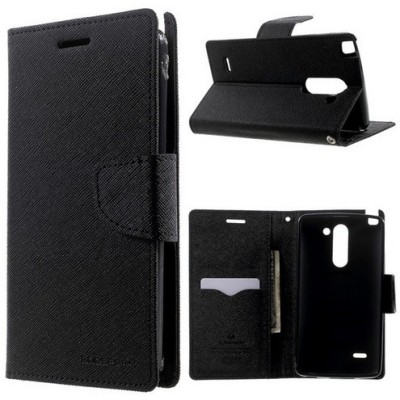 „Mercury“ Fancy LG G3 Stylus (D690) juodas odinis dėklas / Priedai.lt