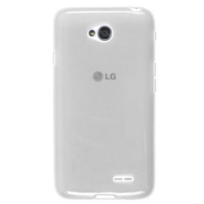 LG L70 (D320) baltas kieto silikono (TPU) dėklas - nugarėlė / Priedai.lt