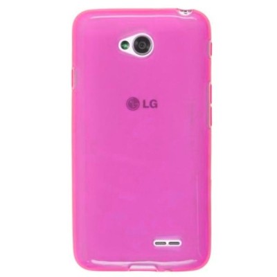 LG L70 (D320) rožinis kieto silikono (TPU) dėklas - nugarėlė / Priedai.lt