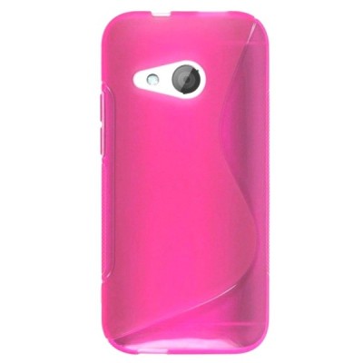 HTC One mini 2 (M8 mini) „S-Line“ kieto silikono TPU rožinis dėklas - nugarėlė / Priedai.lt