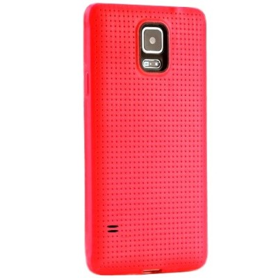 Samsung Galaxy S5 (G900, G903) „Dots“ kieto silikono raudonas TPU dėklas - nugarėlė / Priedai.lt