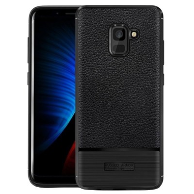 Samsung Galaxy A8+ 2018 (A730F) „Armor“ kieto silikono TPU juodas dėklas - nugarėlė / Priedai.lt