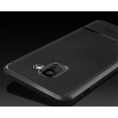 Samsung Galaxy A8+ 2018 (A730F) „Armor“ kieto silikono TPU juodas dėklas - nugarėlė / Priedai.lt