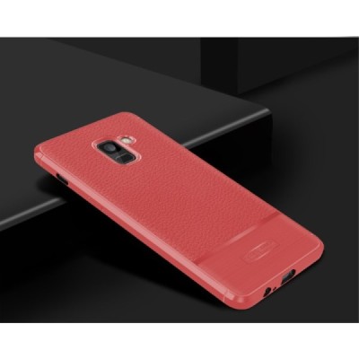 Samsung Galaxy A8+ 2018 (A730F) „Armor“ kieto silikono TPU raudonas dėklas - nugarėlė / Priedai.lt