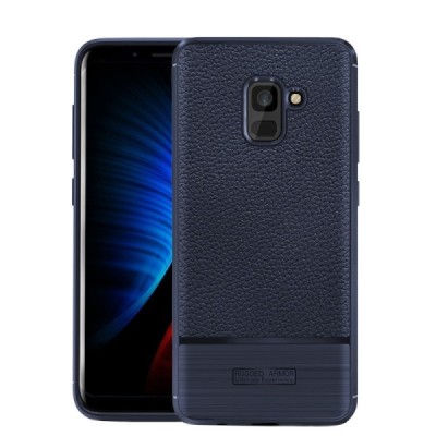 Samsung Galaxy A8+ 2018 (A730F) „Armor“ kieto silikono TPU mėlynas dėklas - nugarėlė / Priedai.lt