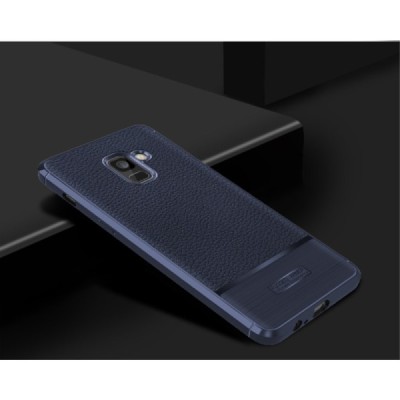 Samsung Galaxy A8+ 2018 (A730F) „Armor“ kieto silikono TPU mėlynas dėklas - nugarėlė / Priedai.lt