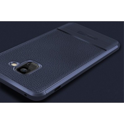 Samsung Galaxy A8+ 2018 (A730F) „Armor“ kieto silikono TPU mėlynas dėklas - nugarėlė / Priedai.lt