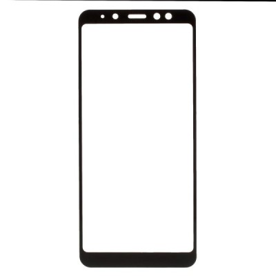 Samsung Galaxy A8+ 2018 (A730F) „Calans“ 9H Tempered Glass sustiprintos apsaugos juodas pilnai dengiantis apsauginis ekrano stik