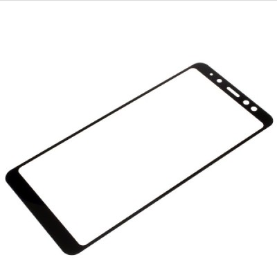 Samsung Galaxy A8+ 2018 (A730F) „Calans“ 9H Tempered Glass sustiprintos apsaugos juodas pilnai dengiantis apsauginis ekrano stik