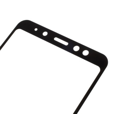 Samsung Galaxy A8+ 2018 (A730F) „Calans“ 9H Tempered Glass sustiprintos apsaugos juodas pilnai dengiantis apsauginis ekrano stik
