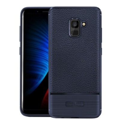 Samsung Galaxy A8 2018 (A530F) „Armor“ kieto silikono TPU mėlynas dėklas - nugarėlė / Priedai.lt