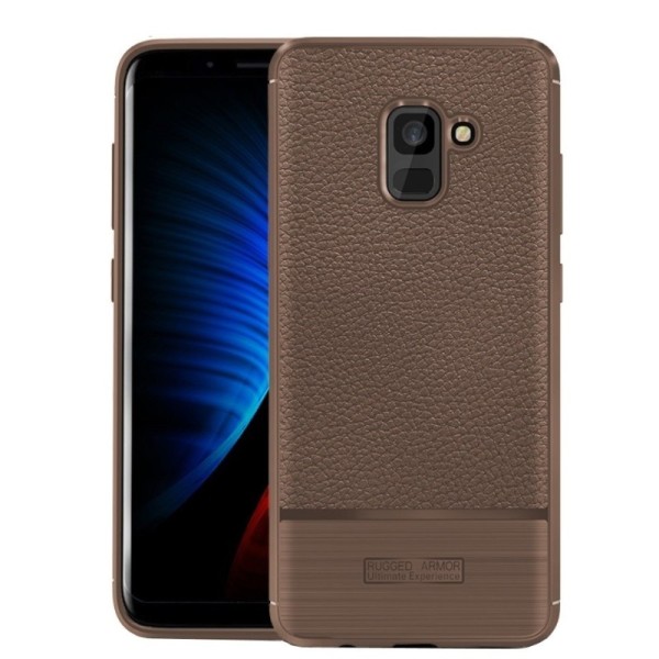 „Armor“ kieto silikono (TPU) dėklas - rudas (Galaxy A8 2018)