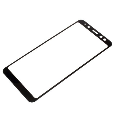 Samsung Galaxy A8 2018 (A530F) „Calans“ 9H Tempered Glass sustiprintos apsaugos juodas pilnai dengiantis apsauginis ekrano stikl