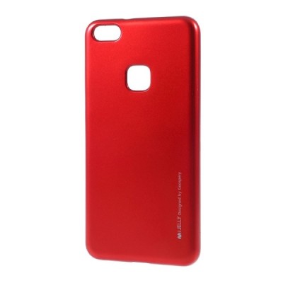 Huawei P10 Lite Mercury raudonas kieto silikono TPU dėklas - nugarėlė / Priedai.lt