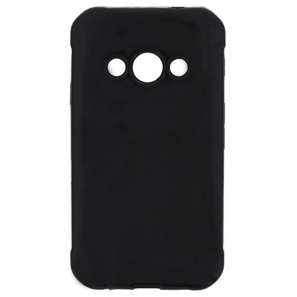 Matinis plastikinis dėklas - juodas (Galaxy Xcover 3)