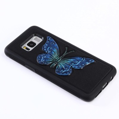 Samsung Galaxy S8 (G950) spalvotas kieto silikono TPU dėklas (nugarėlė) - Drugelis / Priedai.lt