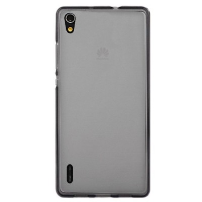Huawei Ascend P7 dėklas (kieto silikono - TPU, matinis, pilkas) / Priedai.lt