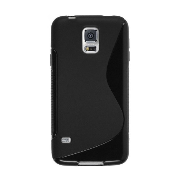 „S-Line“ kieto silikono (TPU) dėklas - juodas (Galaxy S5 mini)