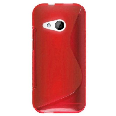 HTC One mini 2 (M8 mini) „S-Line“ kieto silikono TPU raudonas dėklas - nugarėlė / Priedai.lt