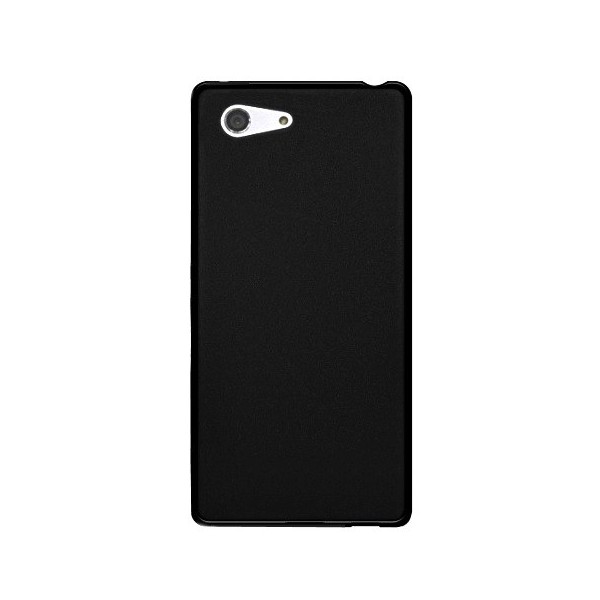 Kieto silikono matinis dėklas - juodas (Xperia Z3 Compact)